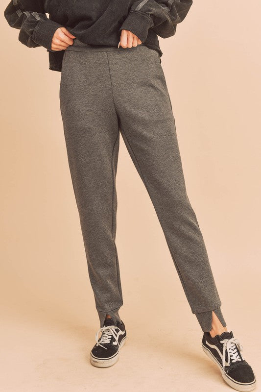 Elastic Waist Joggers with Pockets