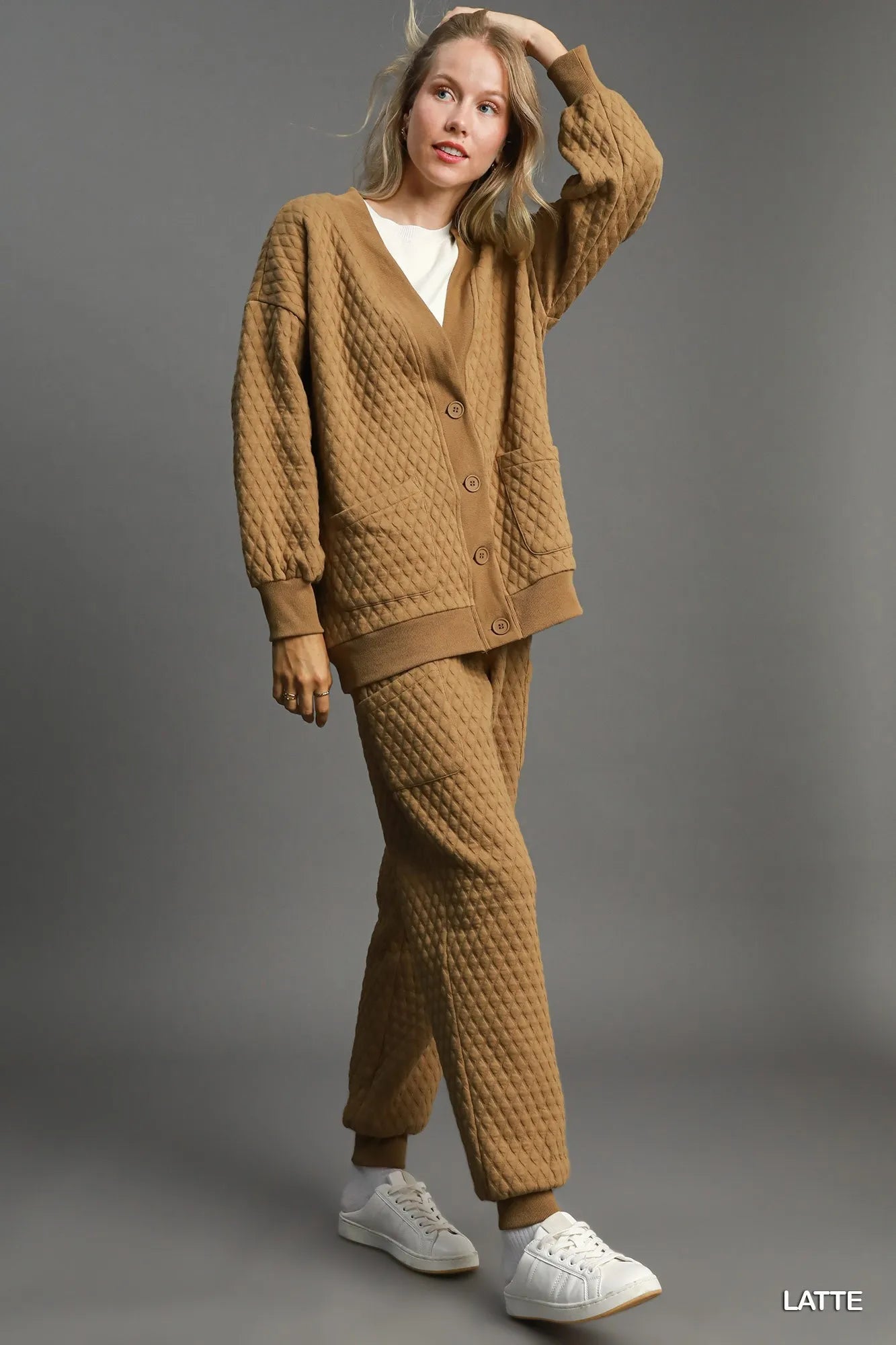 Textured Cable Knit Cardigan
