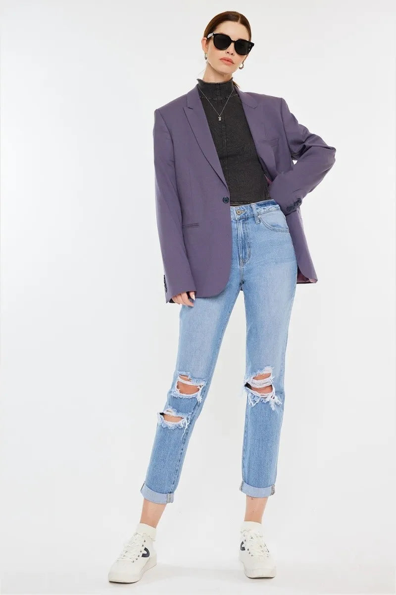 Vintage-Inspired High Waist Mom Jeans