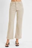 Full Length Mid Rise Ankle-Control Straight-Leg Pants