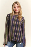 Vertical Stripe Sweater Top
