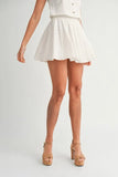 Eyelet Lace Top and Mini Skirt Set