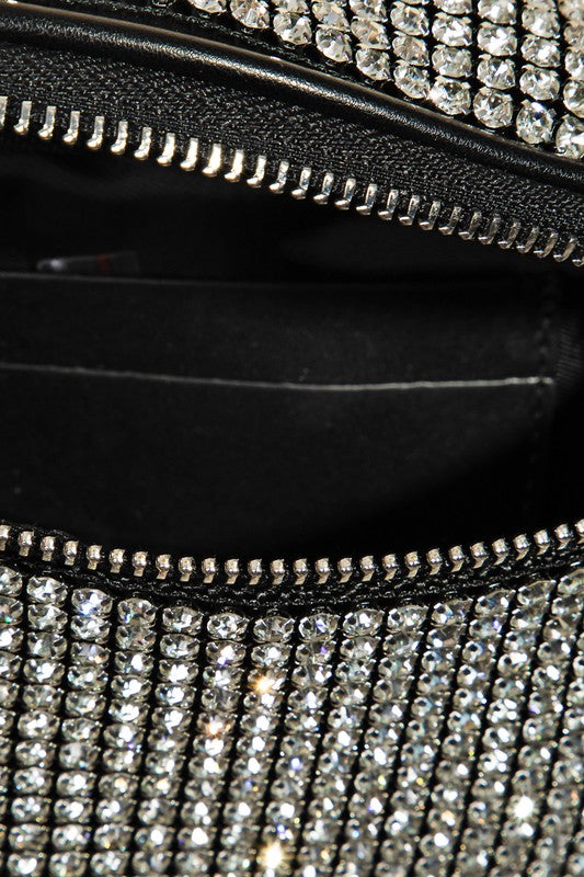 Pave Rhinestone Crossbody Bag