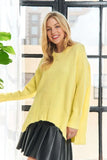 Side Slit Soft Sweater Top