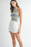 Space Dye Grecian Neck Knit Cami