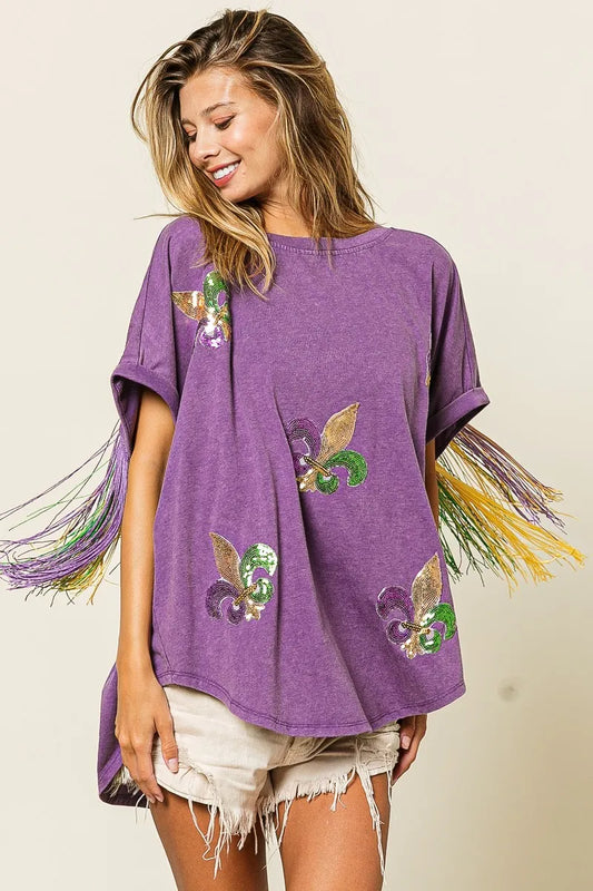 Whimsical Butterfly Fringe Boho Tee