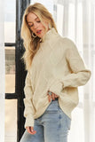 Braid Diamond Pattern Sweater