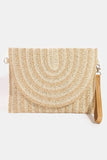Bohemian Woven Straw Envelope Crossbody Bag
