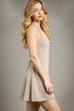 Square Neck Fitness Flare Dress