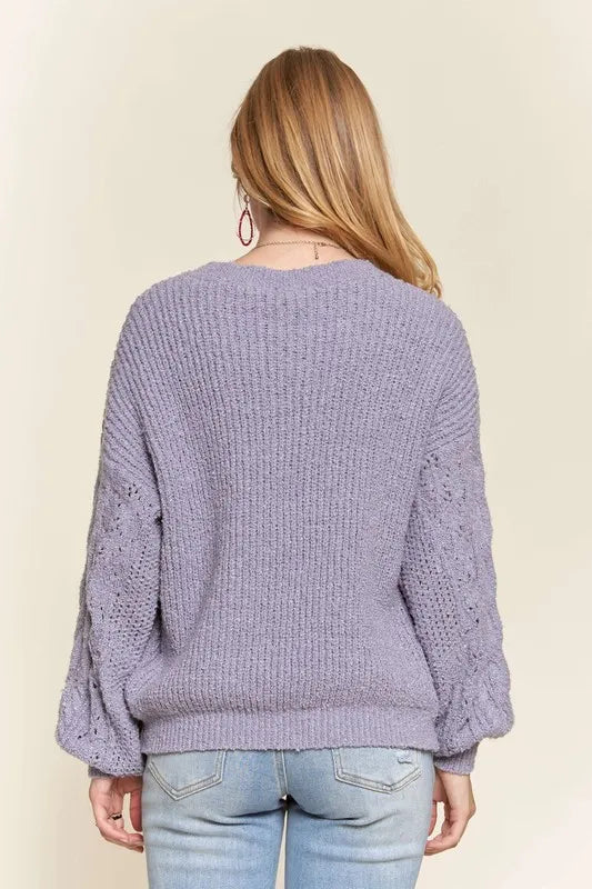 Puff Sleeve Cozy Sweater Top