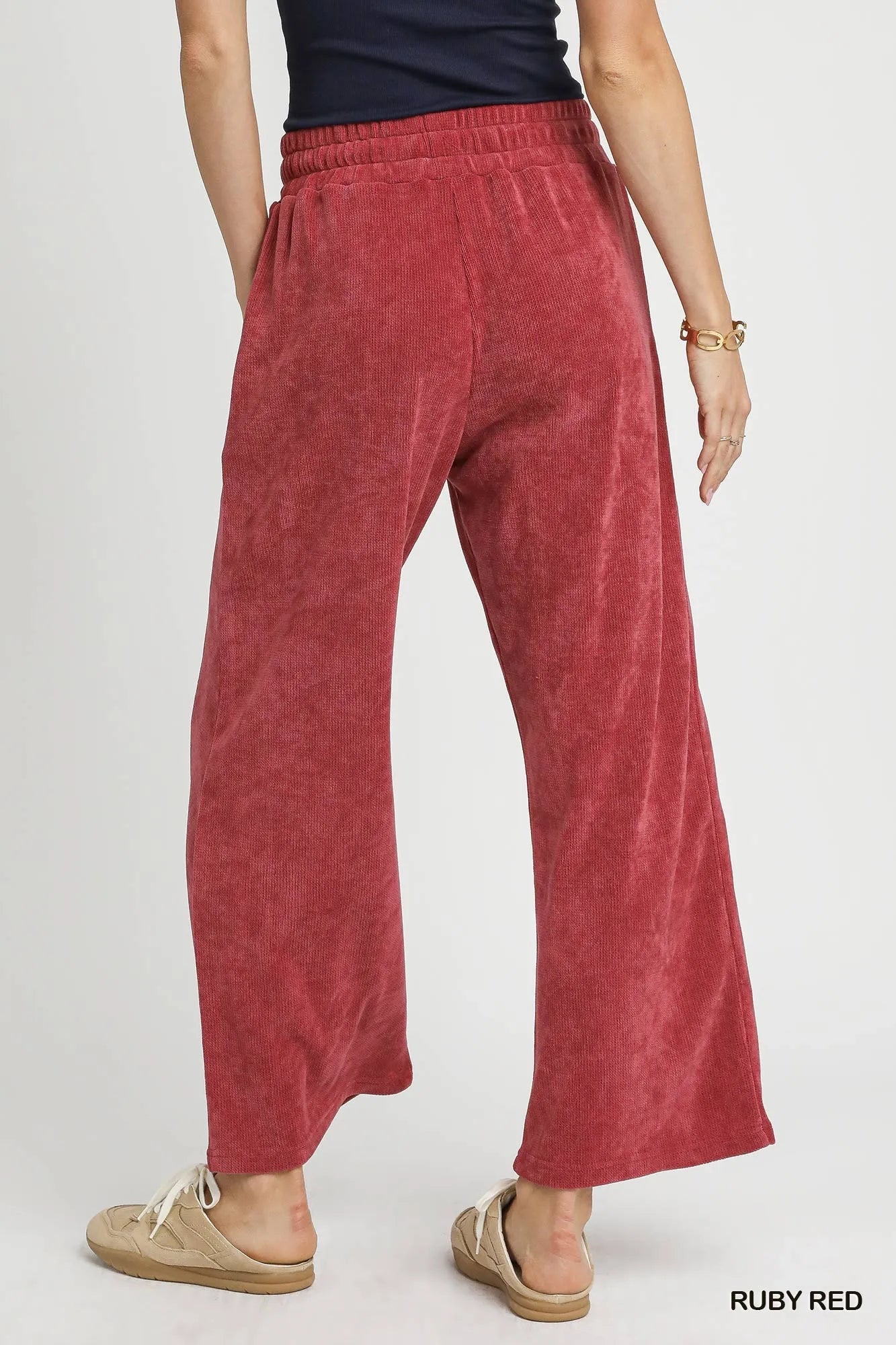 Adjustable Flowy Leg Drawstring Pants