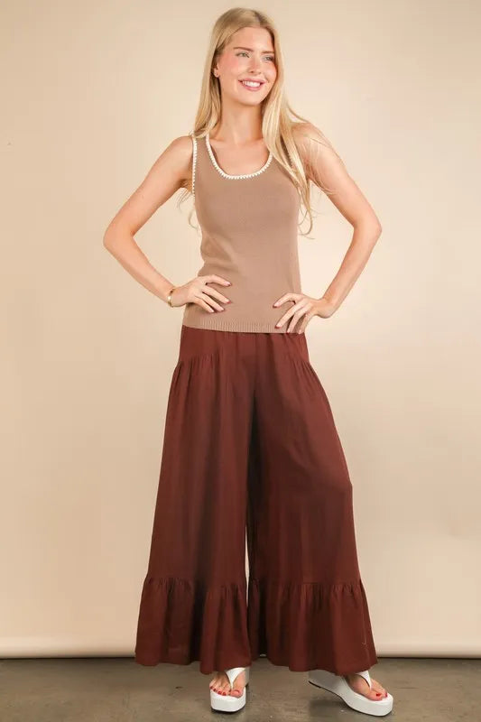 Palazzo Elastic Waist Comfy Pants