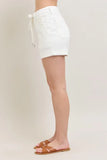 High Waist Cuff Denim Shorts