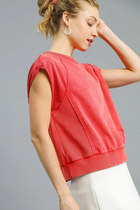 Crew Neck Raglan Sleeve Pullover