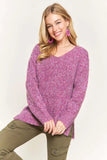 Two Tone Sweater Tunic Top
