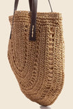 Straw Braided Rounded Tote Bag
