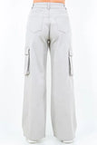 Full Size Drawstring Wide Leg Cargo Pants Plus Size