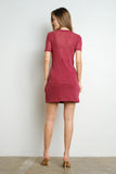 Twisted Front Glitter Mini Dress