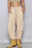 Elastic Waist Cargo Pocket Jogger Pants