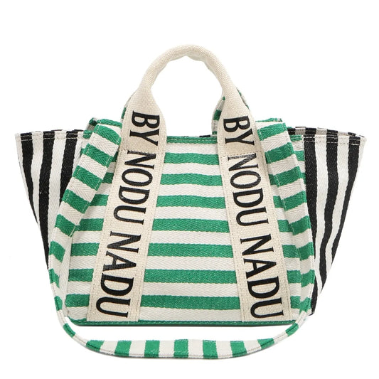 Logo Strap Canvas Handbag