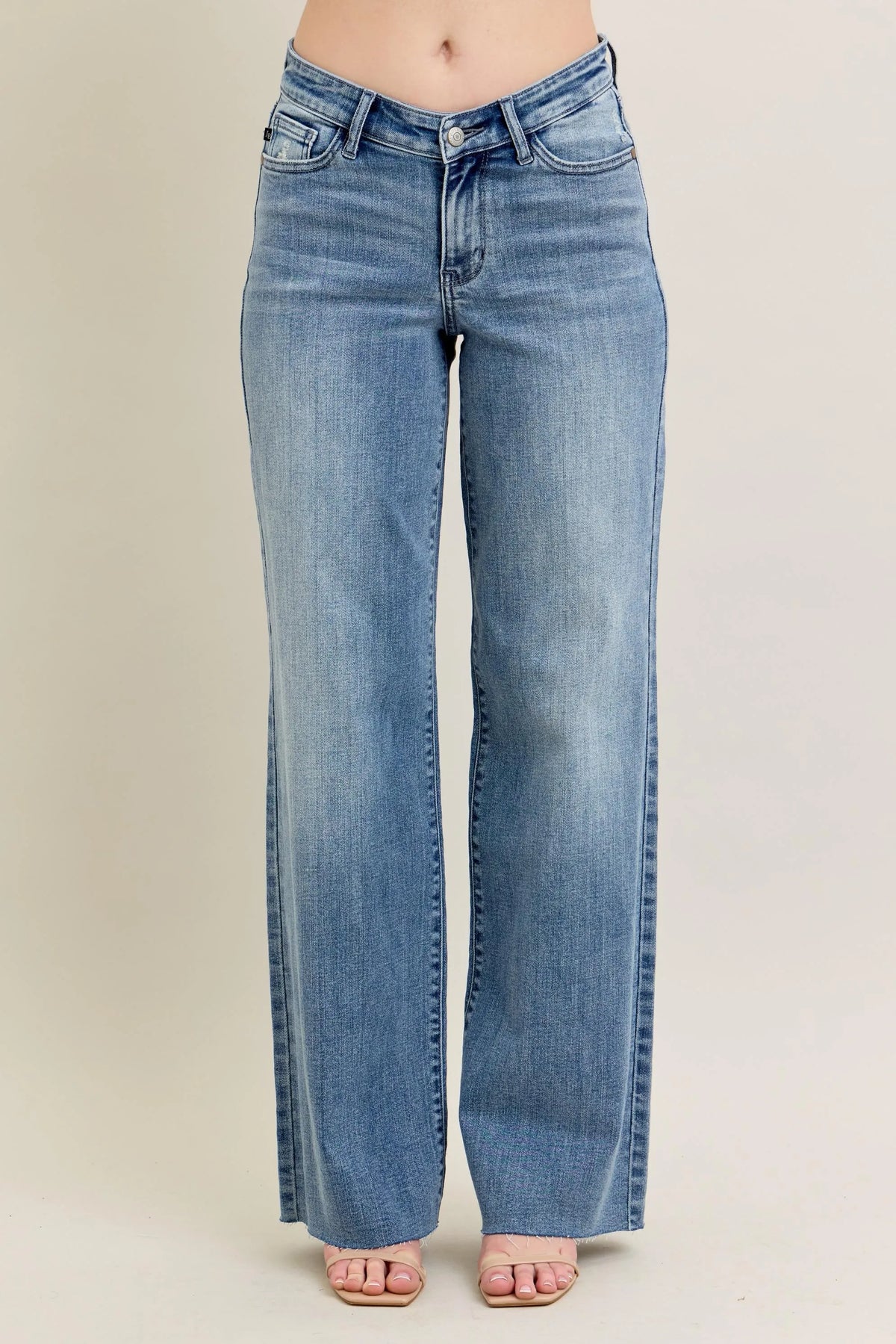 Vintage-Inspired Plus Size Wide-Leg Jeans