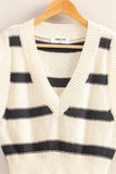 Striped V-Neck Sweater Vest