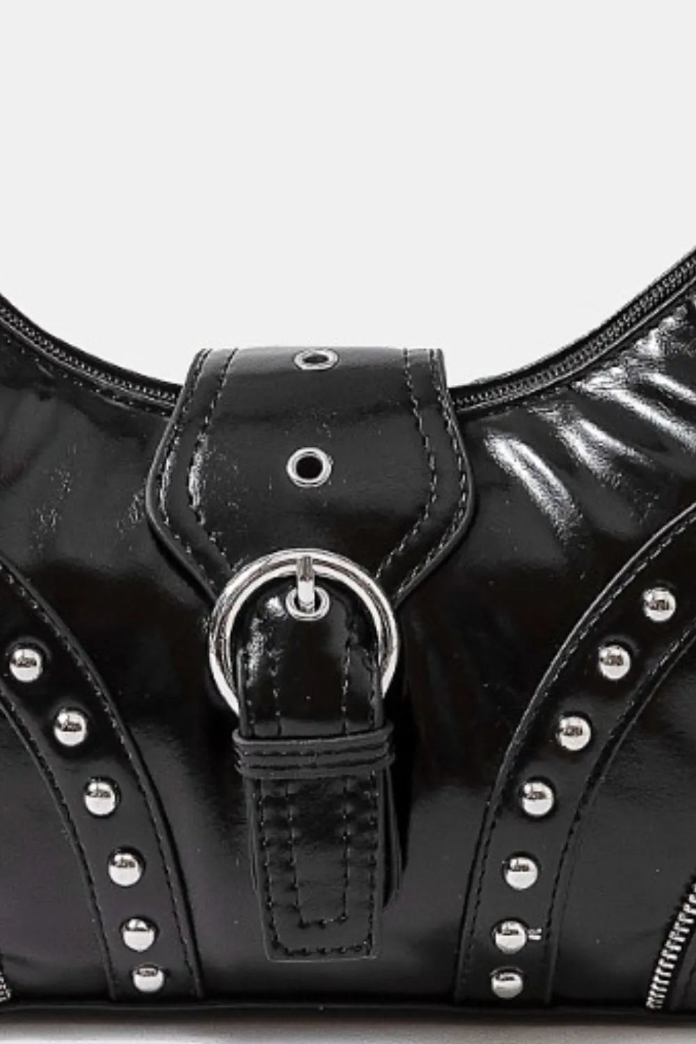 Studded Edge Leather Crossbody Bag