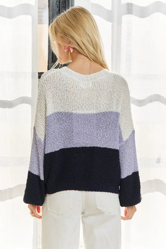Color Block Comfy Sweater