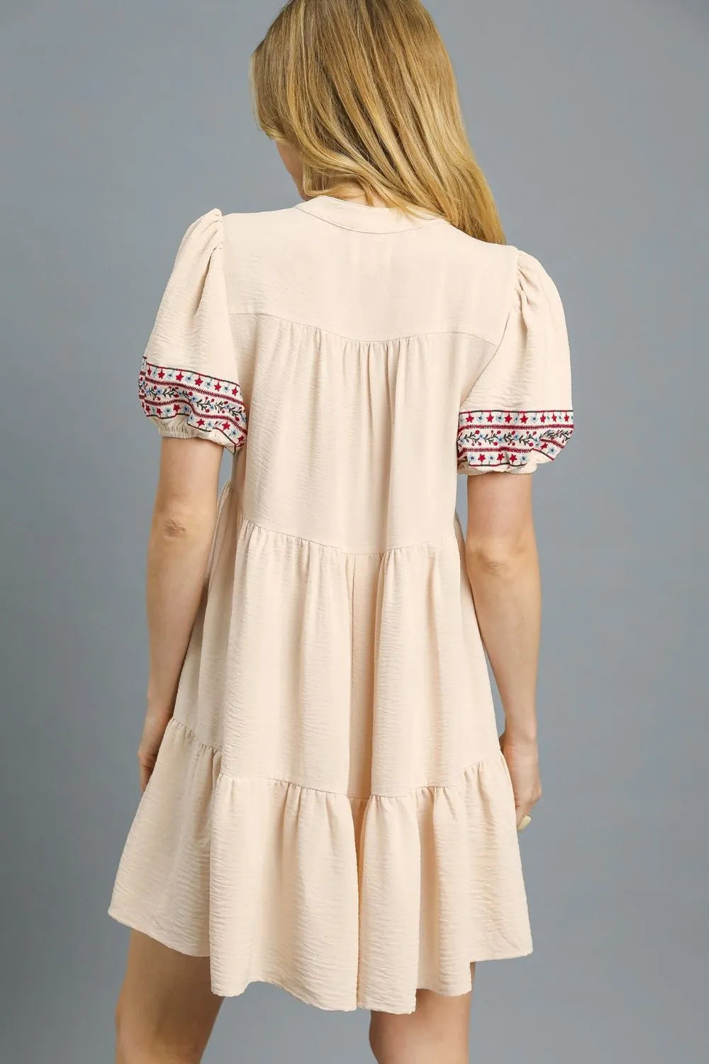 Ethnic Embroidered Boho-Chic Mini Dress