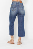 Vintage-Inspired High-Rise Cropped Wide-Leg Denim Jeans