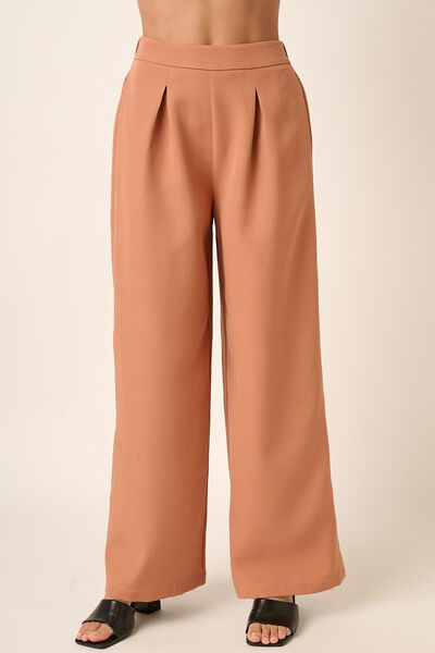 Mittoshop Inverted Pleat Detail Wide Leg Pants