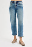 Full Size High Waist Cropped Boyfriend Jeans