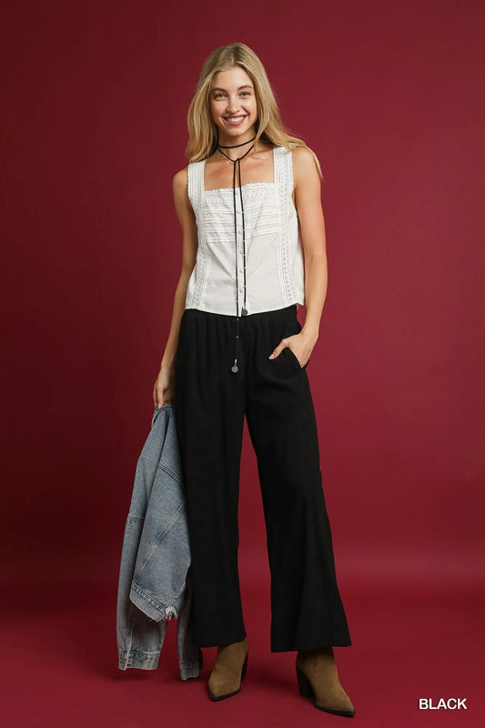 Palazzo High-Waist Flowing Pants