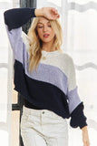Color Block Comfy Sweater