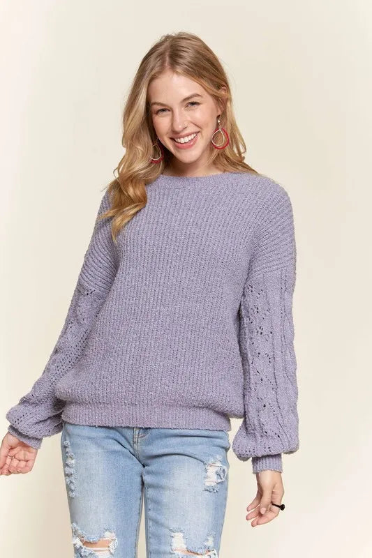 Puff Sleeve Cozy Sweater Top