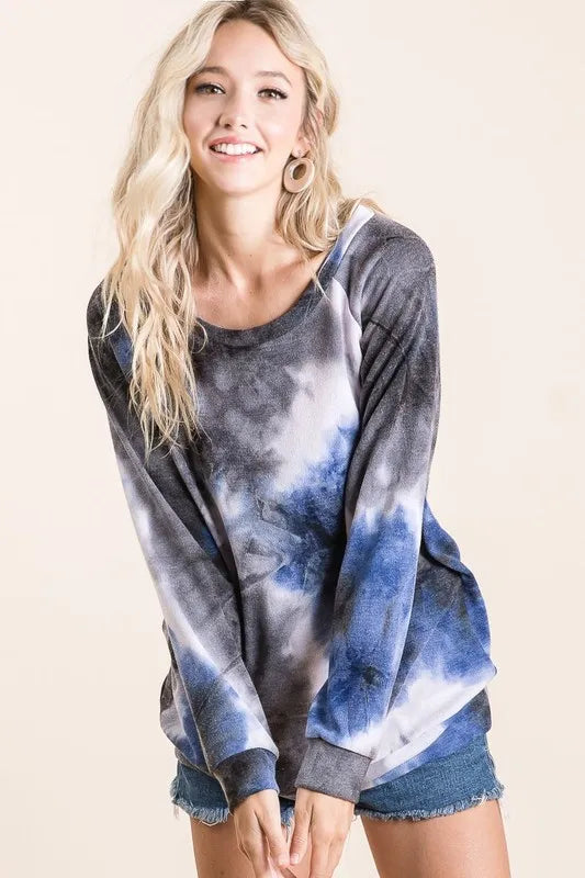 Tie Dye Sweater Knit Top