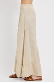 Shirring Detail Wide Leg Pants