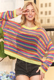 Multi Color Lightweight Sweater Top