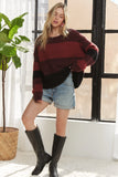 Long Sleeve Color Block Sweater