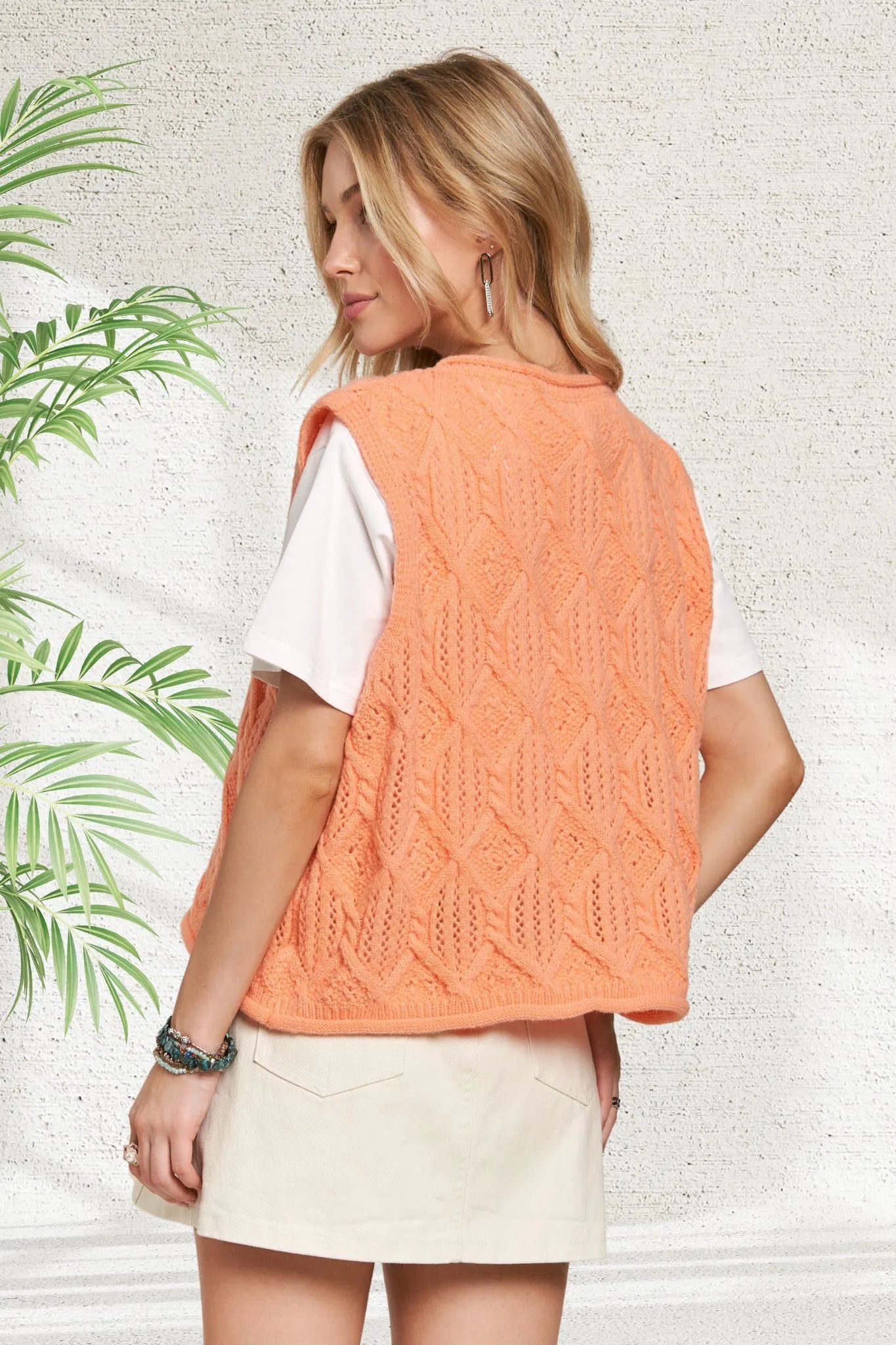 Lightweight Sweater Boxy Vest Top