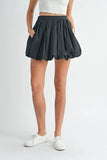 Poplin Bubble Mini Skirt