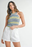 Space Dye Grecian Neck Knit Cami
