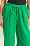 Elasticized Waist Wide Leg Pants