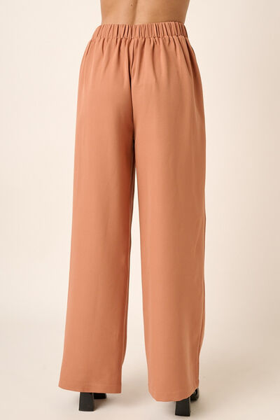 Mittoshop Inverted Pleat Detail Wide Leg Pants