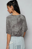 Melange Texture Relaxed Fit Round Neck Tee