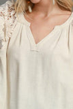 Full Size French Terry Boxy Cut Top with 3D Floral Sleeve Plus Size