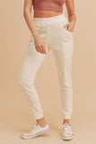 Elastic Waist Joggers with Pockets