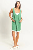 V-Neck Pocket Detail Romper