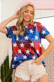 American Theme Star Pattern Sequin Top