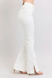Full Size High Waist Side Slit Slim Bootcut Jeans